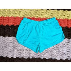 Teal Dolphin-Style Ribbed Shorts by Cat & Jack, Size Kids XL 14/16